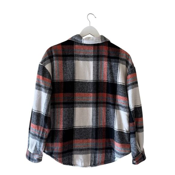 Anthropologie Eden & Olivia oversized plaid flannel button -up Jacket SZ S #2525 - Picture 5 of 14